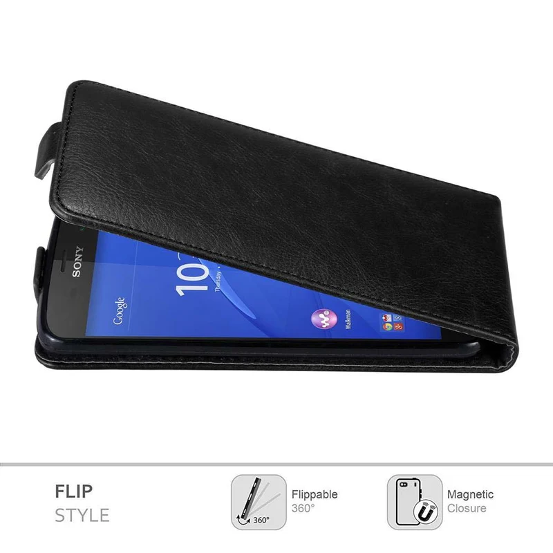 Cadorabo Hülle kompatibel mit Sony Xperia Z3 COMPACT Schutzhülle im Flip Design mit Magnetverschluss