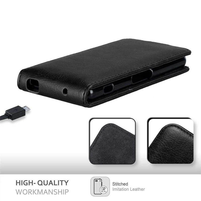 Cadorabo Hülle kompatibel mit Sony Xperia Z3 COMPACT Schutzhülle im Flip Design mit Magnetverschluss