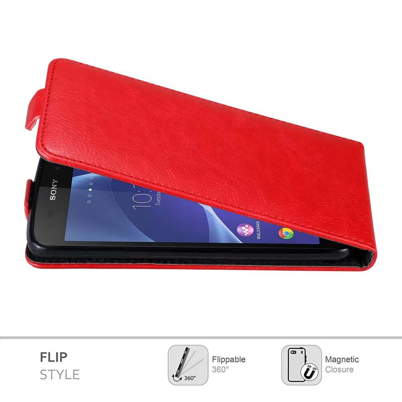 Cadorabo Hülle kompatibel mit Sony Xperia Z3 Schutzhülle im Flip Design mit Magnetverschluss