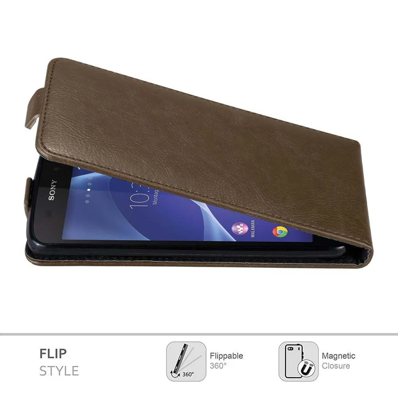 Cadorabo Hülle kompatibel mit Sony Xperia Z2 Schutzhülle im Flip Design mit Magnetverschluss