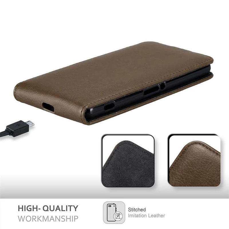Cadorabo Hülle kompatibel mit Sony Xperia Z2 Schutzhülle im Flip Design mit Magnetverschluss