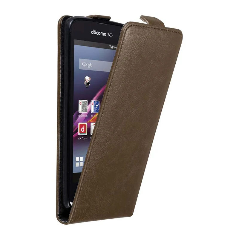Cadorabo Hülle kompatibel mit Sony Xperia Z1 COMPACT Schutzhülle im Flip Design mit Magnetverschluss