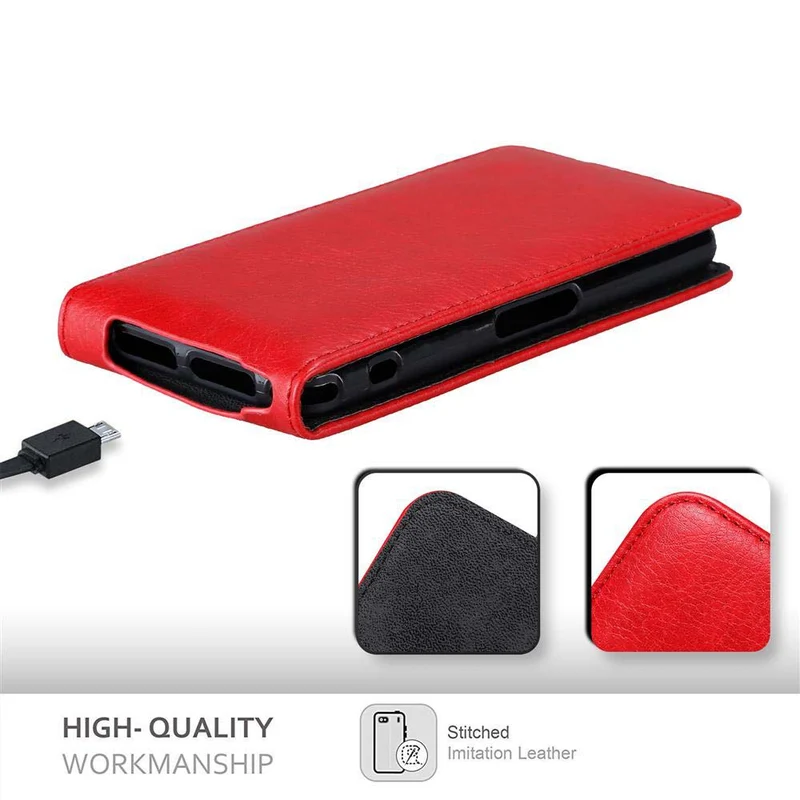 Cadorabo Hülle kompatibel mit Sony Xperia Z1 COMPACT Schutzhülle im Flip Design mit Magnetverschluss