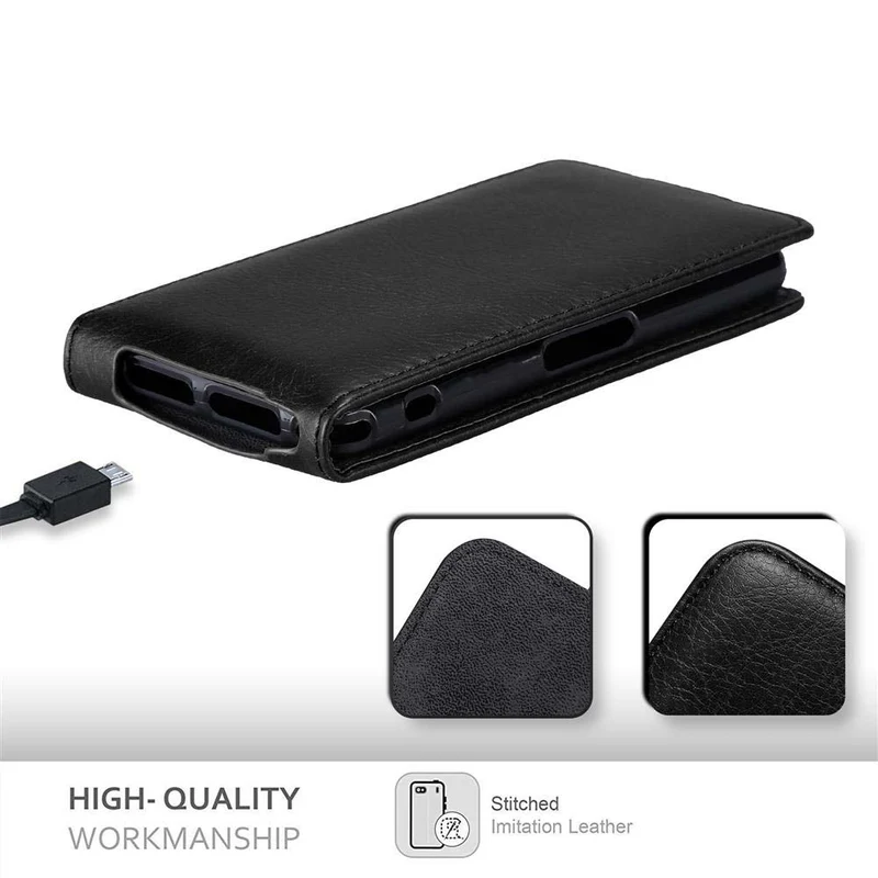 Cadorabo Hülle kompatibel mit Sony Xperia Z1 COMPACT Schutzhülle im Flip Design mit Magnetverschluss