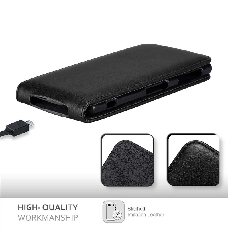 Cadorabo Hülle kompatibel mit Sony Xperia Z1 Schutzhülle im Flip Design mit Magnetverschluss