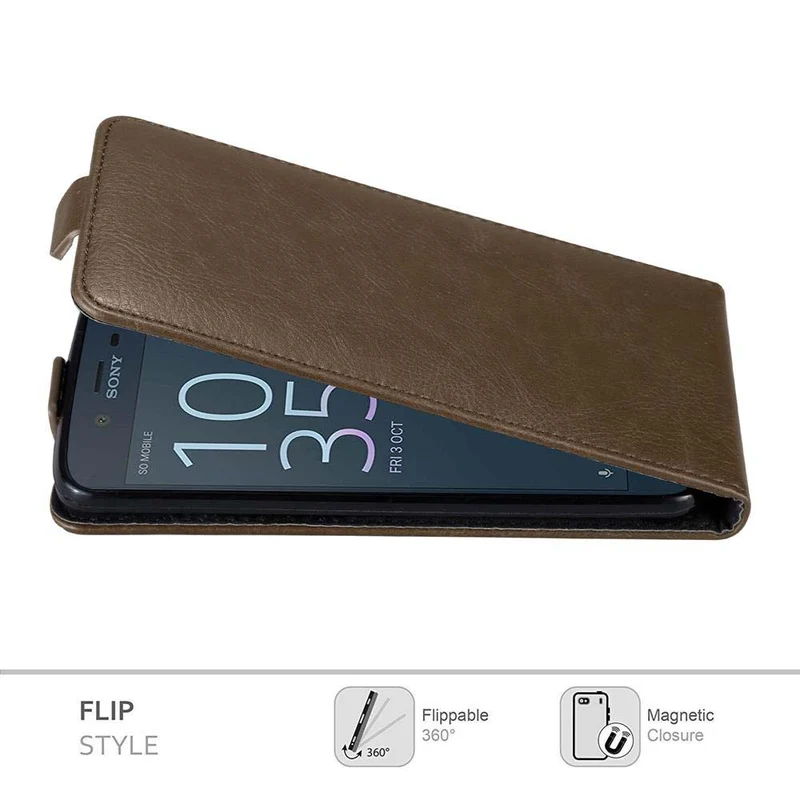 Cadorabo Hülle kompatibel mit Sony Xperia XZ / XZs Schutzhülle im Flip Design mit Magnetverschluss