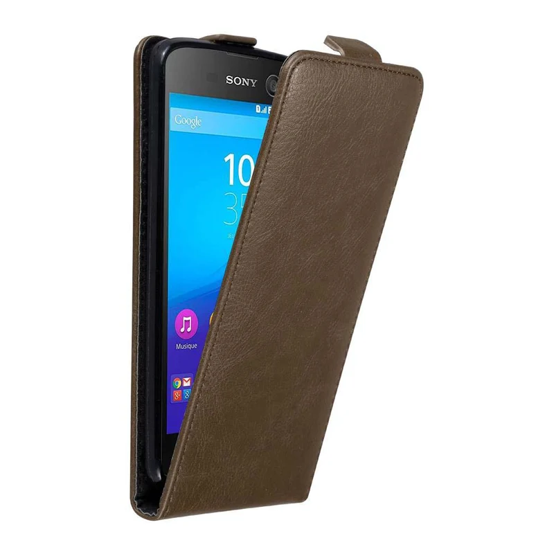 Cadorabo Hülle kompatibel mit Sony Xperia M5 Schutzhülle im Flip Design mit Magnetverschluss