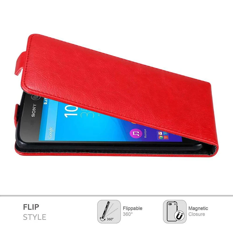 Cadorabo Hülle kompatibel mit Sony Xperia M5 Schutzhülle im Flip Design mit Magnetverschluss