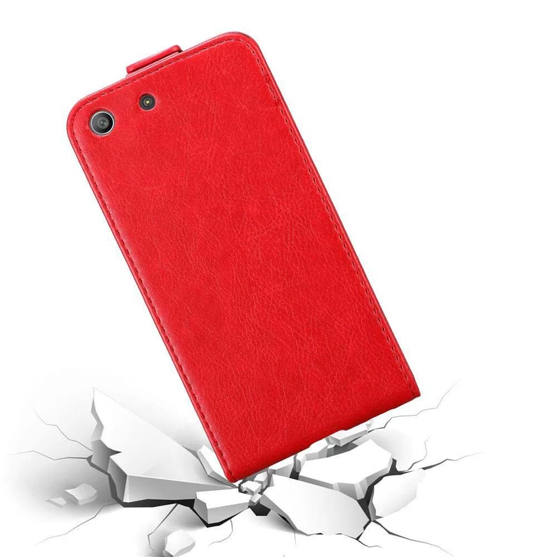Cadorabo Hülle kompatibel mit Sony Xperia M5 Schutzhülle im Flip Design mit Magnetverschluss