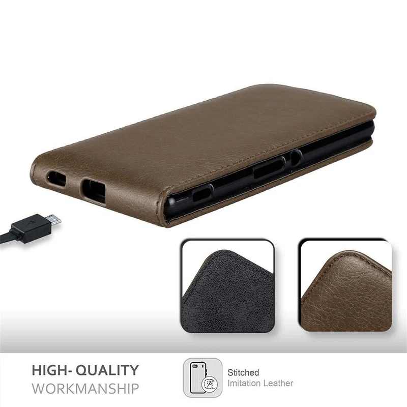 Cadorabo Hülle kompatibel mit Sony Xperia M5 Schutzhülle im Flip Design mit Magnetverschluss