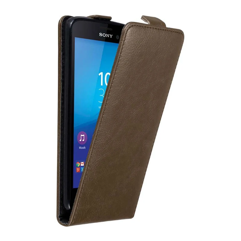 Cadorabo Hülle kompatibel mit Sony Xperia M4 AQUA Schutzhülle im Flip Design mit Magnetverschluss