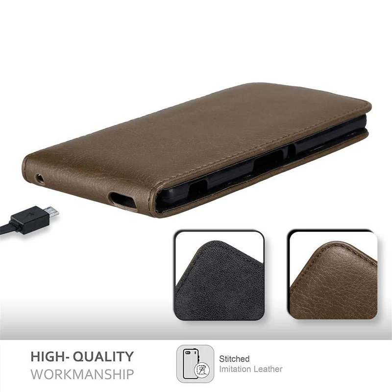 Cadorabo Hülle kompatibel mit Sony Xperia M4 AQUA Schutzhülle im Flip Design mit Magnetverschluss