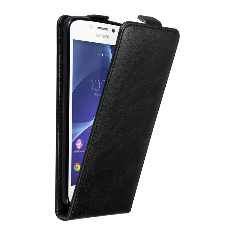 Cadorabo Hülle kompatibel mit Sony Xperia M2 / M2 AQUA Schutzhülle im Flip Design mit Magnetverschluss