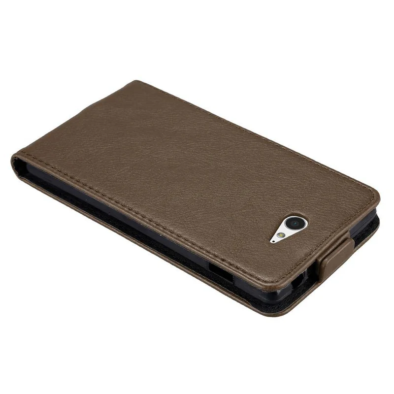Cadorabo Hülle kompatibel mit Sony Xperia M2 / M2 AQUA Schutzhülle im Flip Design mit Magnetverschluss