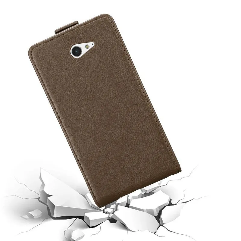 Cadorabo Hülle kompatibel mit Sony Xperia M2 / M2 AQUA Schutzhülle im Flip Design mit Magnetverschluss