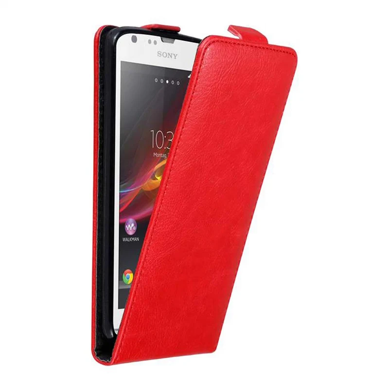 Cadorabo Hülle kompatibel mit Sony Xperia SP Schutzhülle im Flip Design mit Magnetverschluss