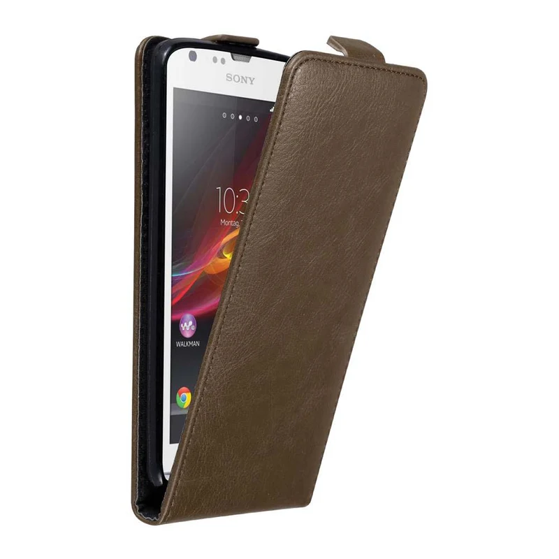 Cadorabo Hülle kompatibel mit Sony Xperia SP Schutzhülle im Flip Design mit Magnetverschluss