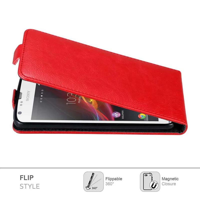 Cadorabo Hülle kompatibel mit Sony Xperia SP Schutzhülle im Flip Design mit Magnetverschluss