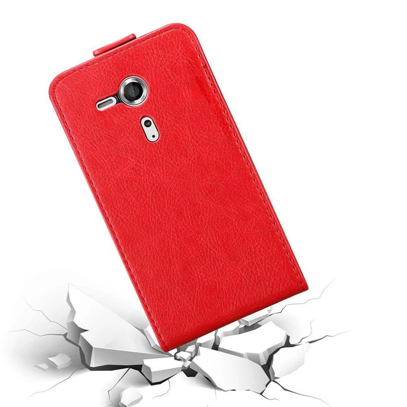 Cadorabo Hülle kompatibel mit Sony Xperia SP Schutzhülle im Flip Design mit Magnetverschluss