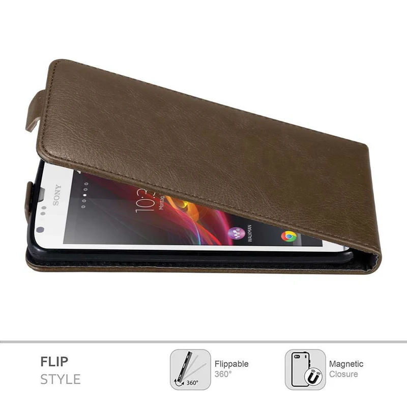 Cadorabo Hülle kompatibel mit Sony Xperia SP Schutzhülle im Flip Design mit Magnetverschluss