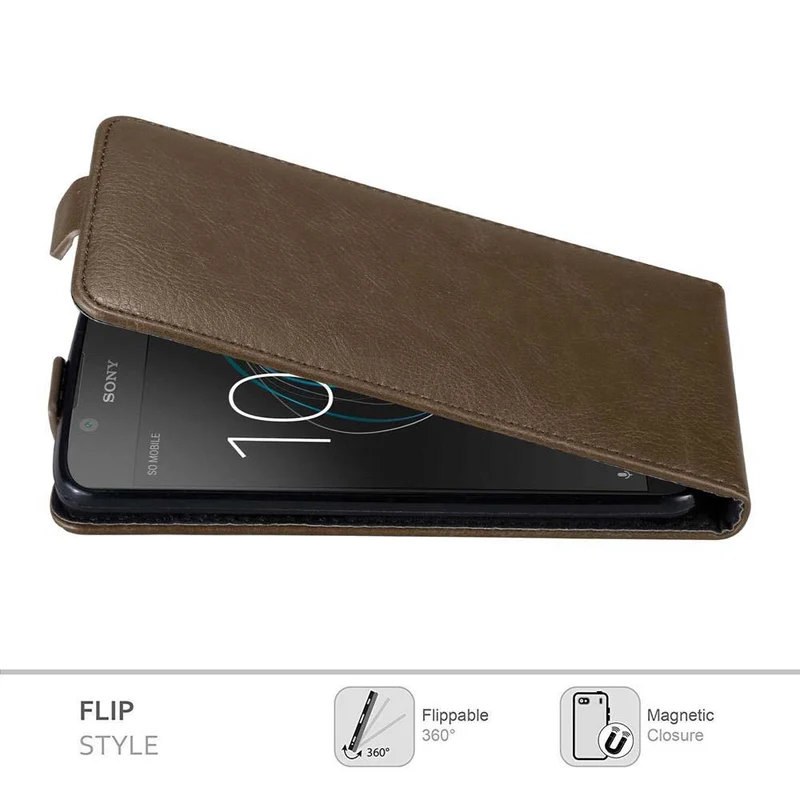 Cadorabo Hülle kompatibel mit Sony Xperia L1 Schutzhülle im Flip Design mit Magnetverschluss