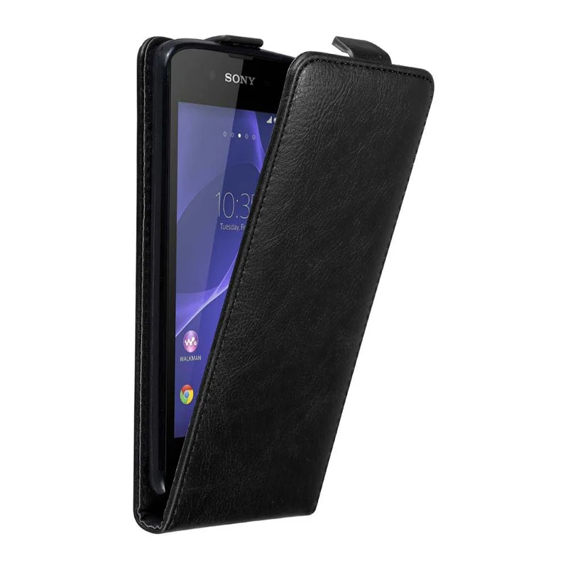 Cadorabo Hülle kompatibel mit Sony Xperia E3 Schutzhülle im Flip Design mit Magnetverschluss