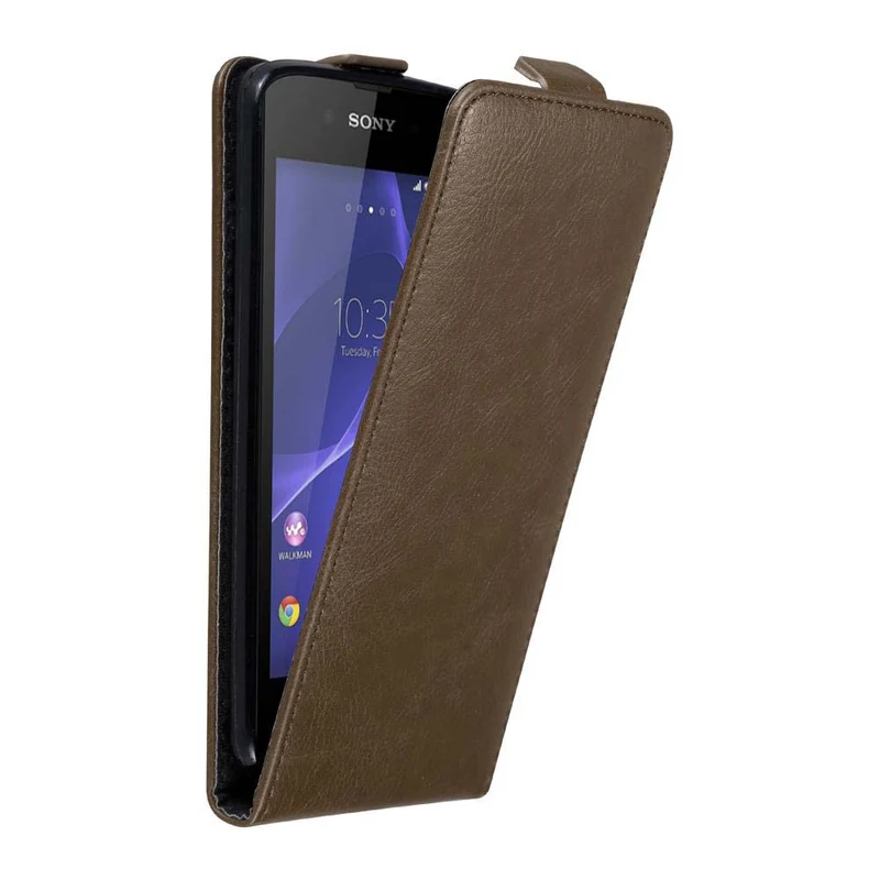Cadorabo Hülle kompatibel mit Sony Xperia E3 Schutzhülle im Flip Design mit Magnetverschluss