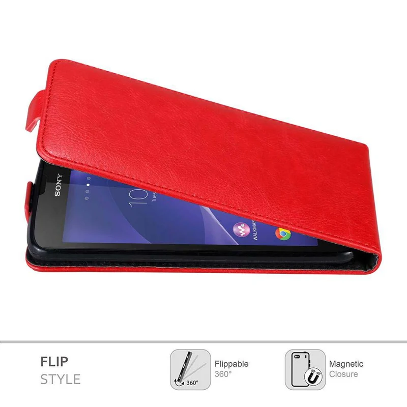 Cadorabo Hülle kompatibel mit Sony Xperia T3 Schutzhülle im Flip Design mit Magnetverschluss