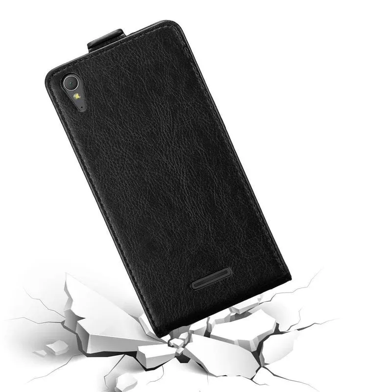 Cadorabo Hülle kompatibel mit Sony Xperia T3 Schutzhülle im Flip Design mit Magnetverschluss