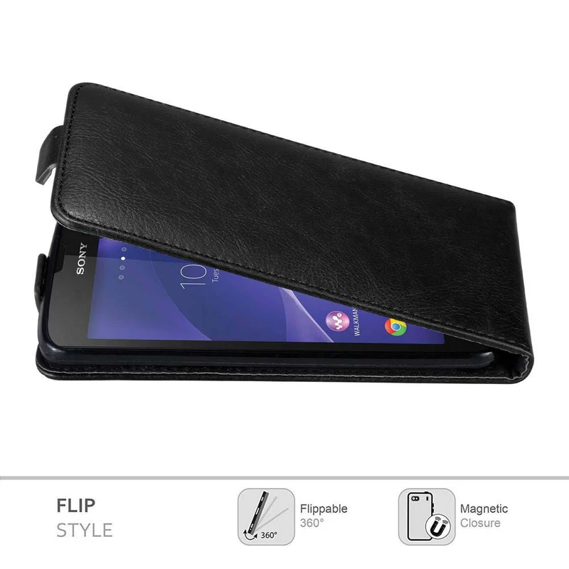 Cadorabo Hülle kompatibel mit Sony Xperia T3 Schutzhülle im Flip Design mit Magnetverschluss