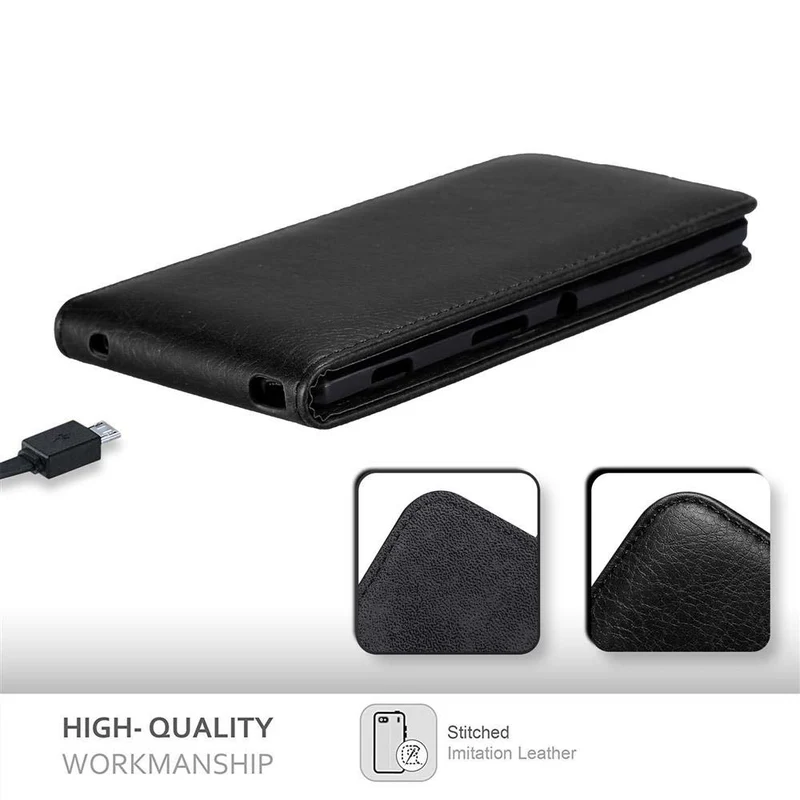 Cadorabo Hülle kompatibel mit Sony Xperia T3 Schutzhülle im Flip Design mit Magnetverschluss