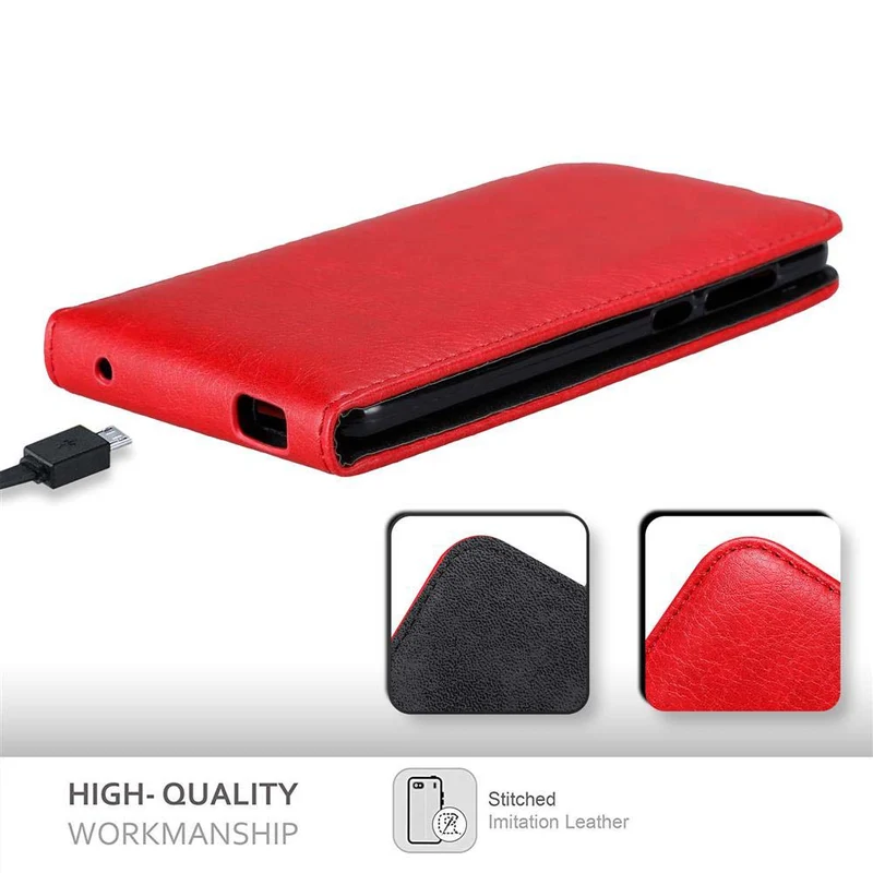 Cadorabo Hülle kompatibel mit ZTE Blade A612 Schutzhülle im Flip Design mit Magnetverschluss
