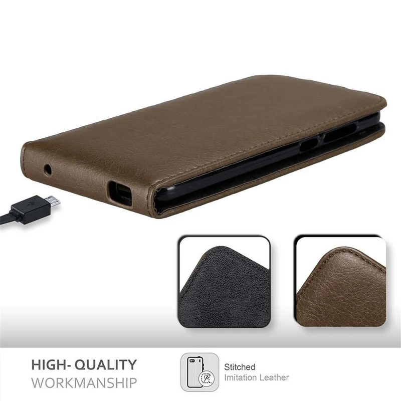 Cadorabo Hülle kompatibel mit ZTE Blade A612 Schutzhülle im Flip Design mit Magnetverschluss