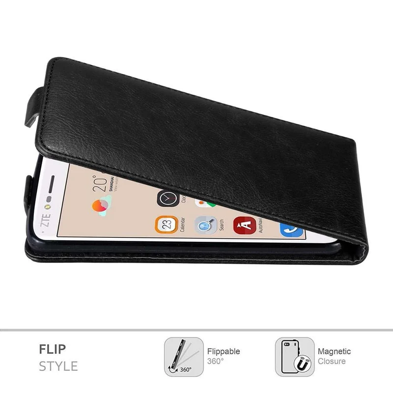 Cadorabo Hülle kompatibel mit ZTE Blade V8 Schutzhülle im Flip Design mit Magnetverschluss