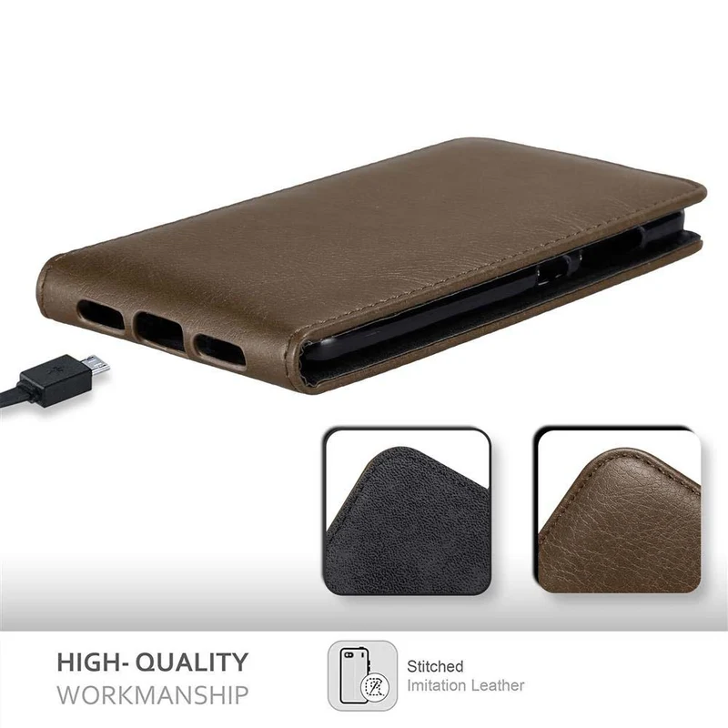 Cadorabo Hülle kompatibel mit ZTE Blade V8 Schutzhülle im Flip Design mit Magnetverschluss