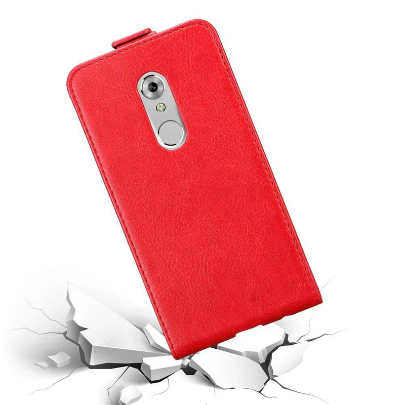 Cadorabo Hülle kompatibel mit ZTE Axon 7 Schutzhülle im Flip Design mit Magnetverschluss