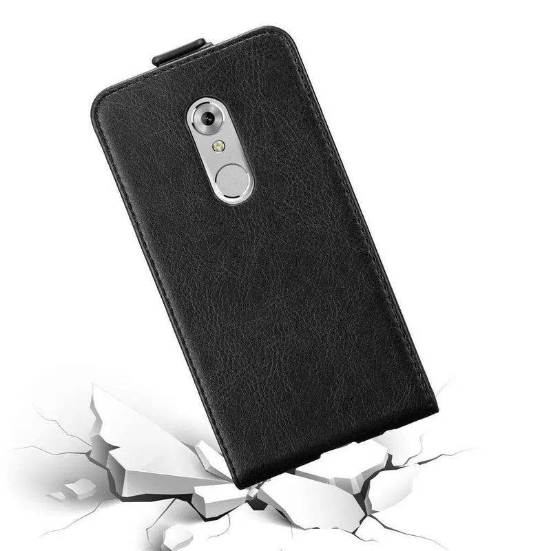 Cadorabo Hülle kompatibel mit ZTE Axon 7 Schutzhülle im Flip Design mit Magnetverschluss