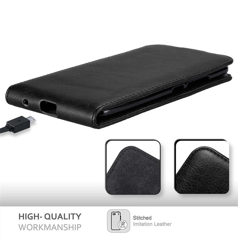 Cadorabo Hülle kompatibel mit ZTE Axon 7 Schutzhülle im Flip Design mit Magnetverschluss
