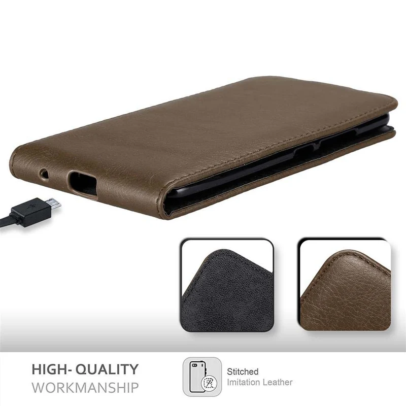 Cadorabo Hülle kompatibel mit ZTE Axon 7 Schutzhülle im Flip Design mit Magnetverschluss