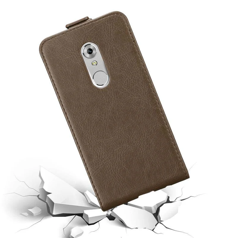 Cadorabo Hülle kompatibel mit ZTE Axon 7 Schutzhülle im Flip Design mit Magnetverschluss