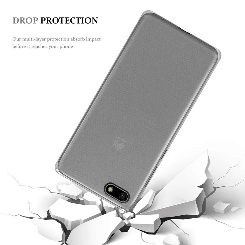 Cadorabo Hülle kompatibel mit Honor 7S / Huawei Y5 2018 Schutzhülle aus flexiblem TPU Silikon