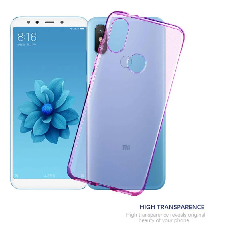 Cadorabo Hülle kompatibel mit Xiaomi Mi A2 / Mi 6X Schutzhülle aus flexiblem TPU Silikon