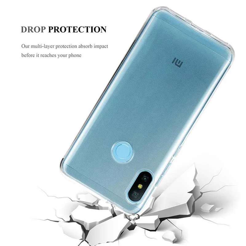 Cadorabo Hülle kompatibel mit Xiaomi Mi A2 LITE / RedMi 6 PRO Schutzhülle aus flexiblem TPU Silikon