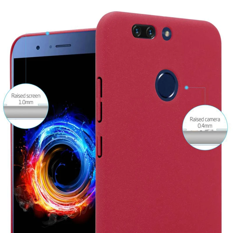 Cadorabo Hülle kompatibel mit Honor 8 PRO Hard Case Schutzhülle in Frosted Optik gegen Kratzer und Stöße