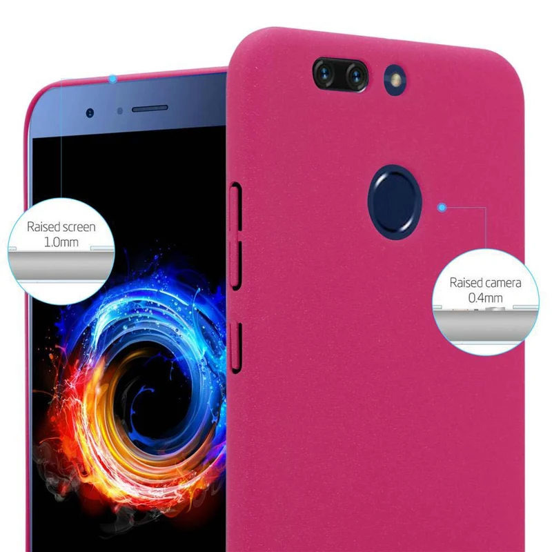 Cadorabo Hülle kompatibel mit Honor 8 PRO Hard Case Schutzhülle in Frosted Optik gegen Kratzer und Stöße