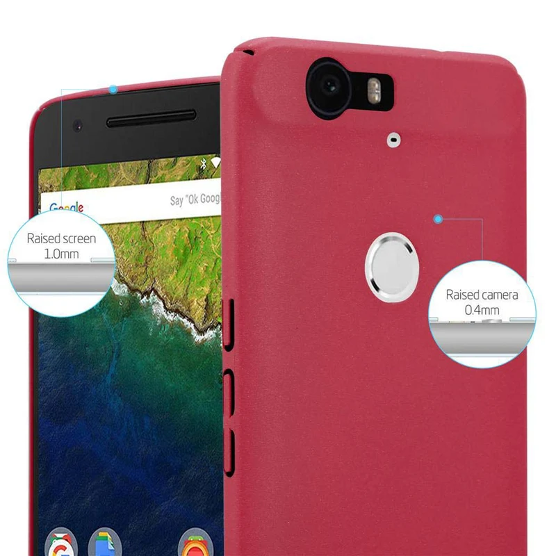 Cadorabo Hülle kompatibel mit Huawei Google NEXUS 6P Hard Case Schutzhülle in Frosted Optik gegen Kratzer und Stöße