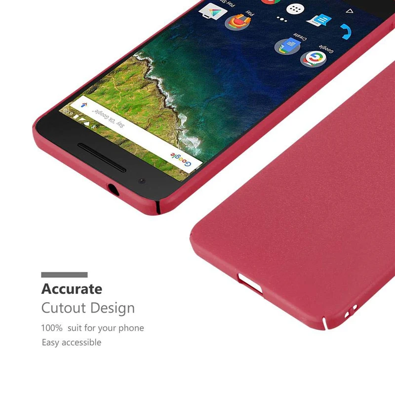 Cadorabo Hülle kompatibel mit Huawei Google NEXUS 6P Hard Case Schutzhülle in Frosted Optik gegen Kratzer und Stöße