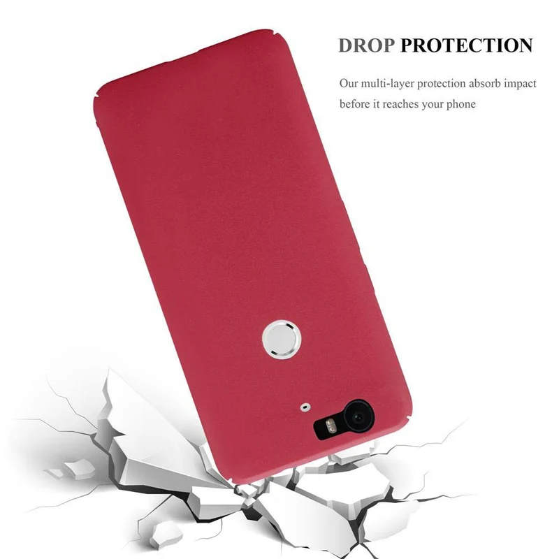 Cadorabo Hülle kompatibel mit Huawei Google NEXUS 6P Hard Case Schutzhülle in Frosted Optik gegen Kratzer und Stöße