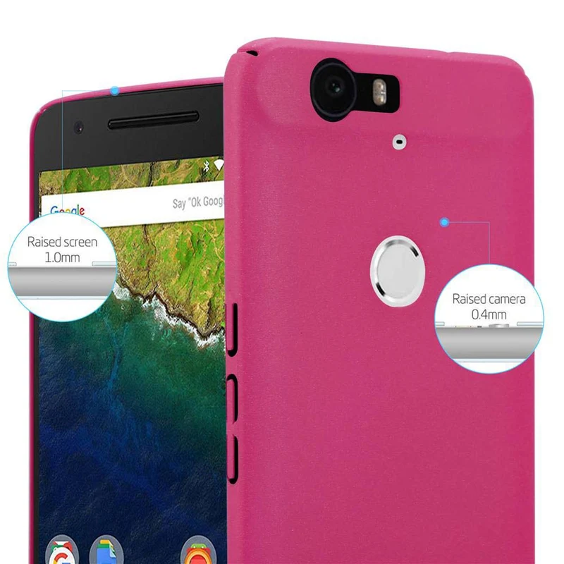 Cadorabo Hülle kompatibel mit Huawei Google NEXUS 6P Hard Case Schutzhülle in Frosted Optik gegen Kratzer und Stöße
