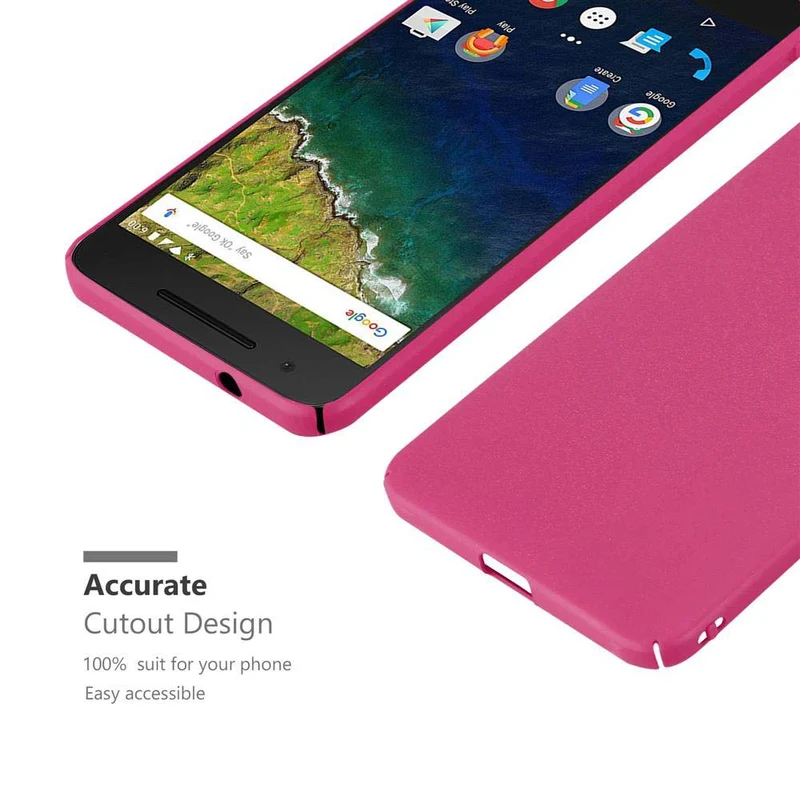 Cadorabo Hülle kompatibel mit Huawei Google NEXUS 6P Hard Case Schutzhülle in Frosted Optik gegen Kratzer und Stöße